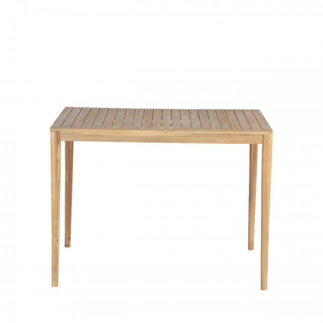 Lexia - Table de bar de jardin en bois d'acacia H105cm