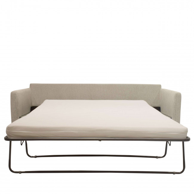 Villabon - Canapé convertible 4 places en tissu pieds épingles noirs