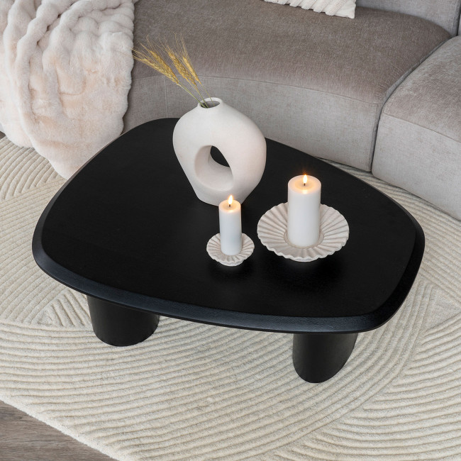 Tirano - Table basse organique en bois 78x96cm