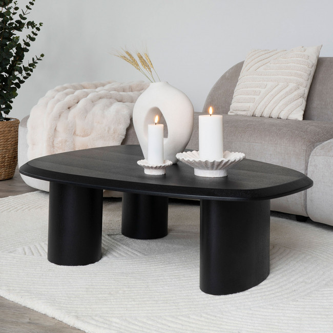 Tirano - Table basse organique en bois 78x96cm