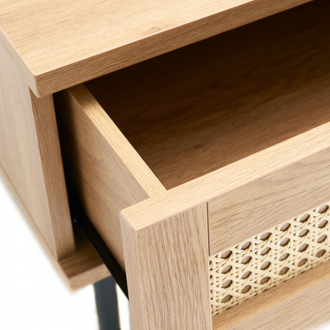 Rinto - Table basse 1 tiroir en bois et métal