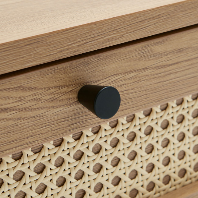 Rinto - Table basse 1 tiroir en bois et métal