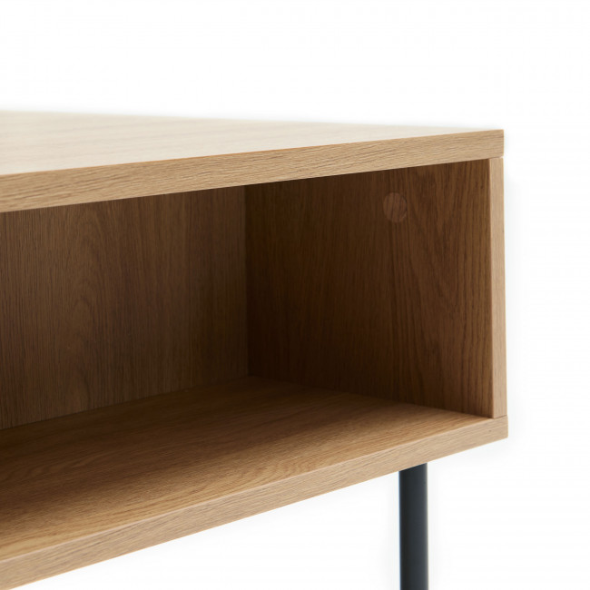 Rinto - Table basse 1 tiroir en bois et métal