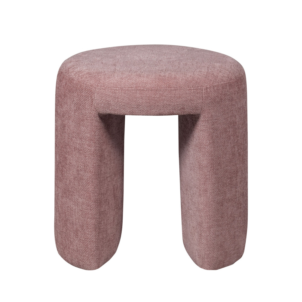 charlie - pouf rond en tissu ø45cm - couleur - rose