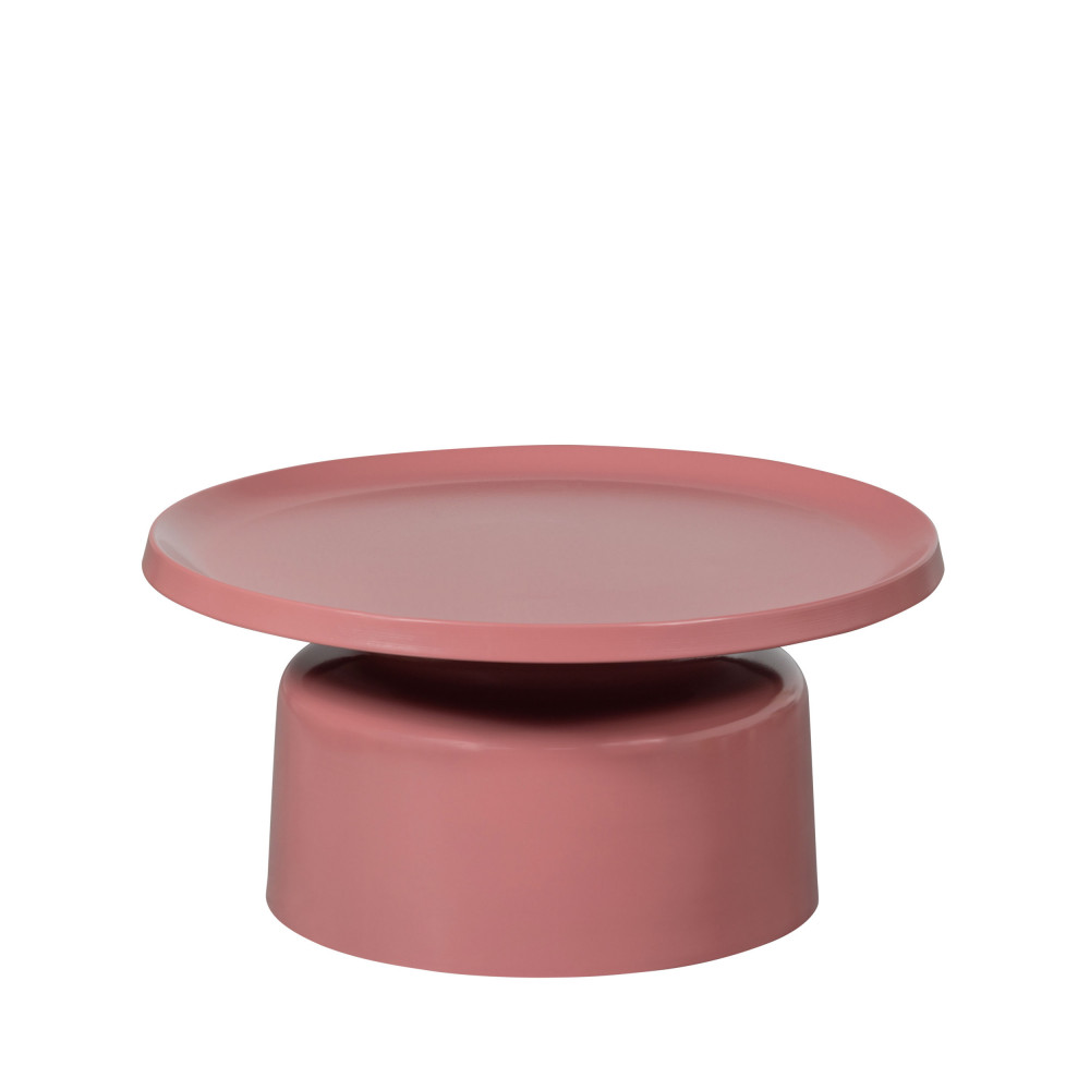 duuk - table basse ronde en métal ø74cm - couleur - rose