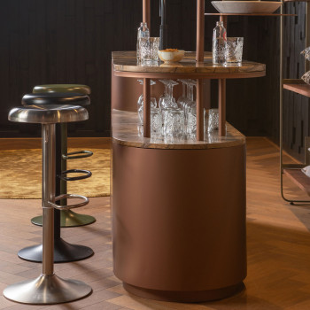 Isaac - Tabouret de bar en métal H81cm