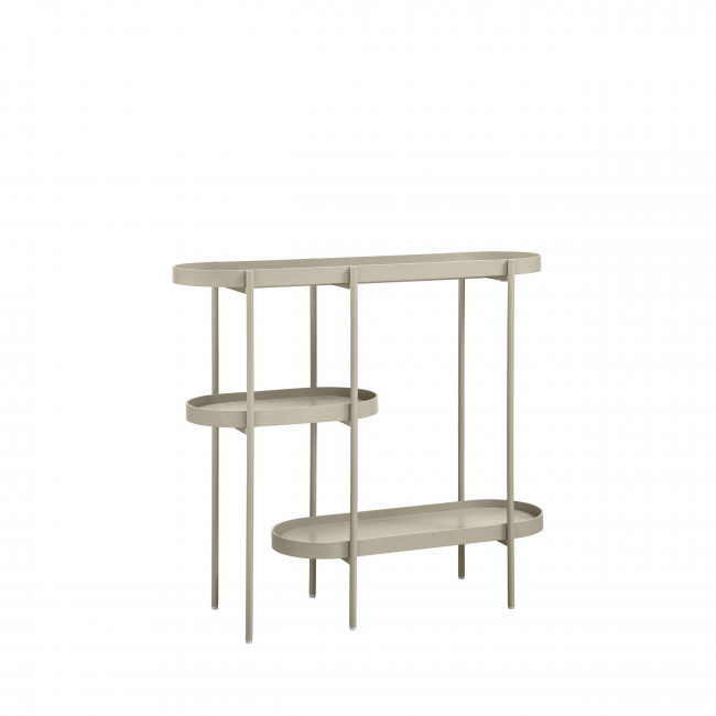 Noan - Console ovale en bois et métal L90cm