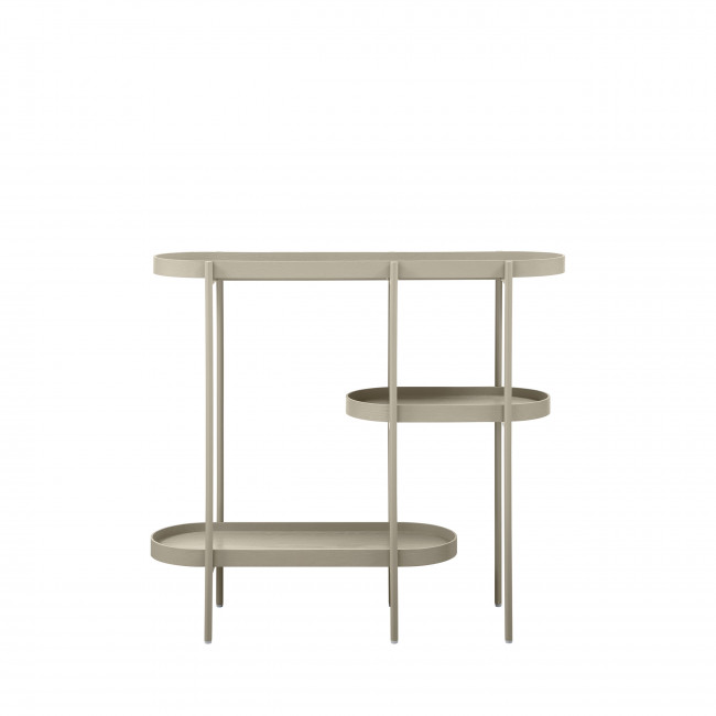 Noan - Console ovale en bois et métal L90cm