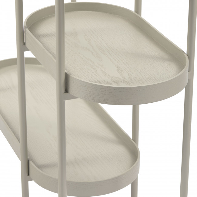 Noan - Console ovale en bois et métal L90cm