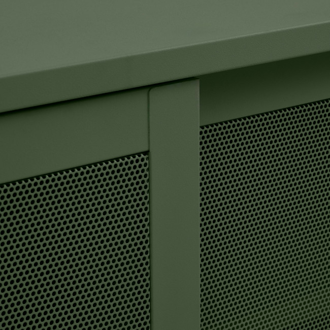 Kiso - Meuble TV 2 portes, 2 niches en métal L160cm