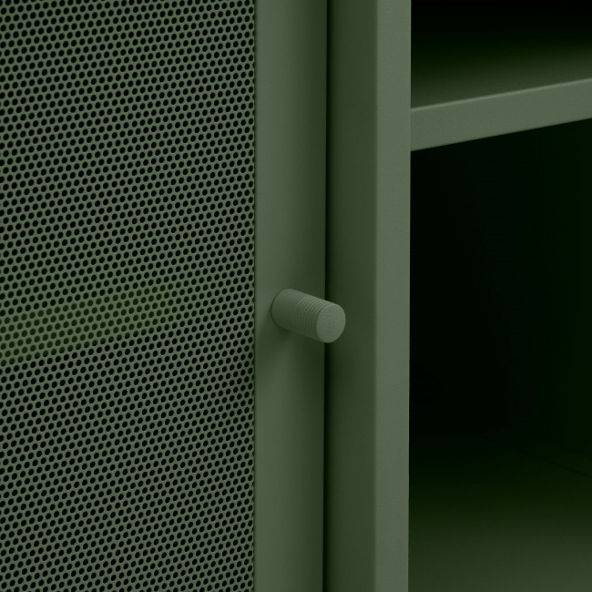 Kiso - Meuble TV 2 portes, 2 niches en métal L160cm