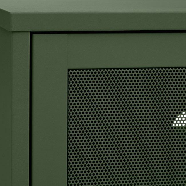 Kiso - Meuble TV 2 portes, 2 niches en métal L160cm