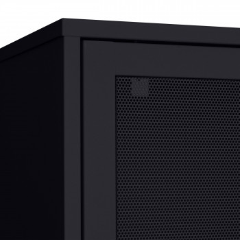 Kiso - Vaisselier 4 portes, 2 niches en métal H180cm