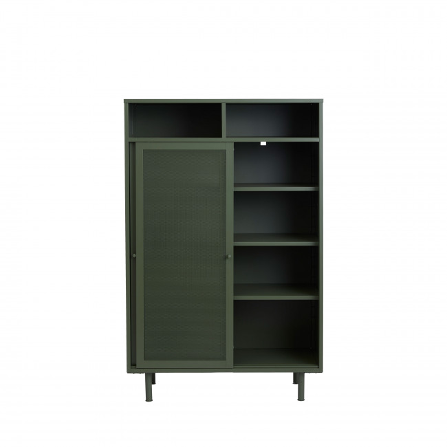Kiso - Vaisselier 2 portes, 2 niches en métal H140cm
