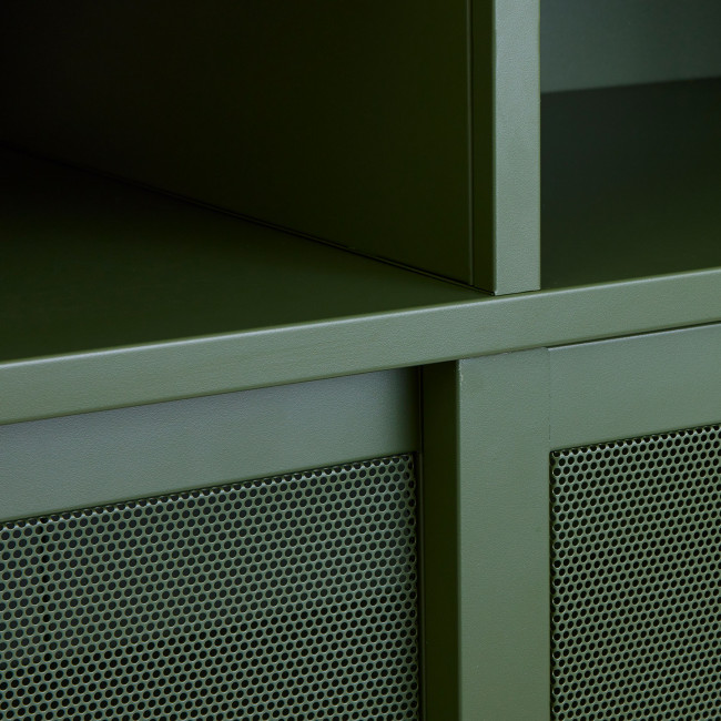 Kiso - Vaisselier 2 portes, 2 niches en métal H140cm