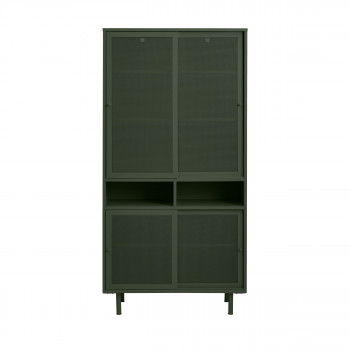 Kiso - Vaisselier 4 portes, 2 niches en métal H180cm