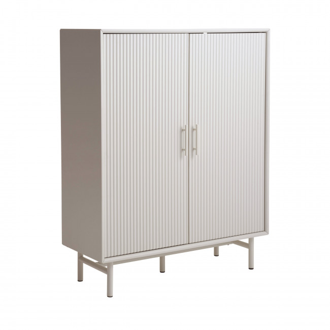 Jura - Buffet haut 2 portes en bois et métal H125cm