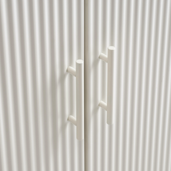 Jura - Buffet haut 2 portes en bois et métal H125cm