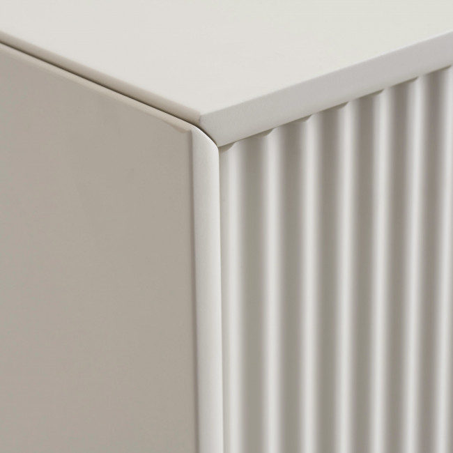 Jura - Buffet haut 2 portes en bois et métal H125cm