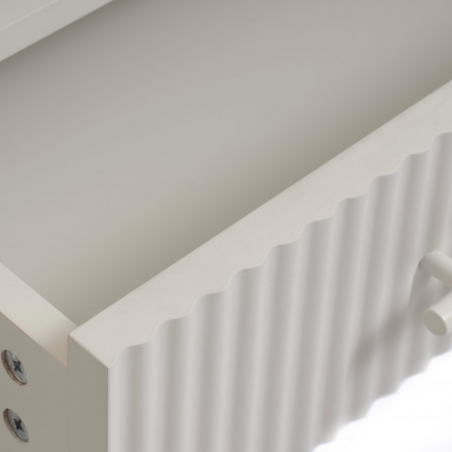 Jura - Meuble TV 2 portes 1 tiroir en bois et métal L140cm