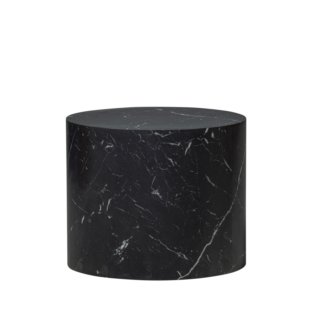 quint - table d'appoint ovale en bois 48x33cm - couleur - noir