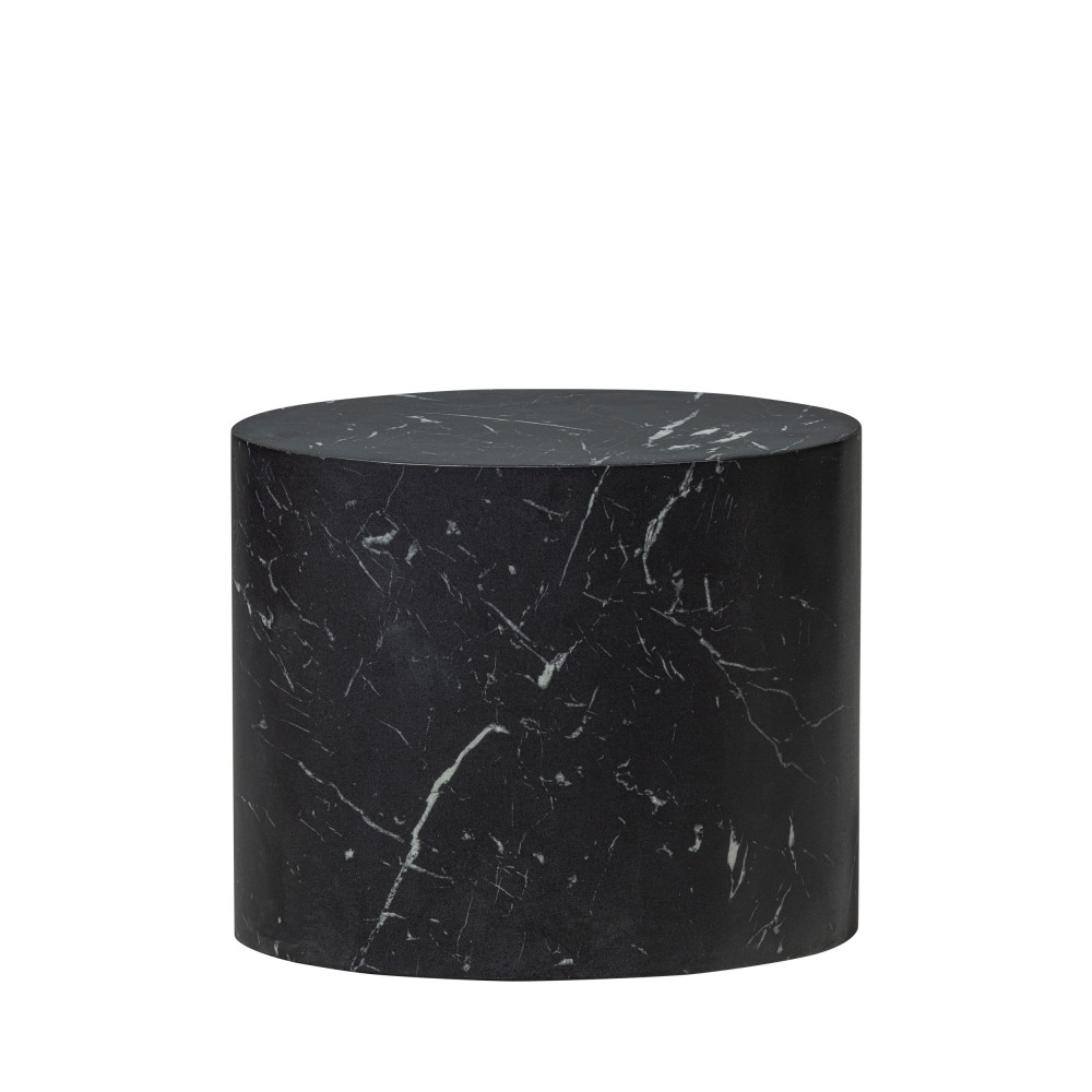 quint - table d'appoint ovale en bois 40x24cm - couleur - noir