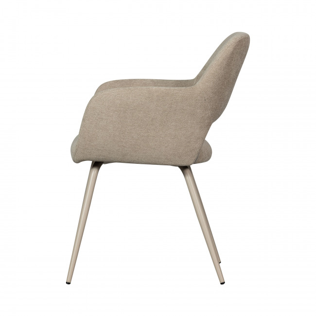 Jenny - Lot de 2 fauteuils de table en tissu
