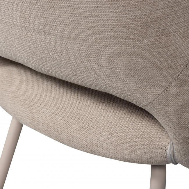 Jenny - Lot de 2 fauteuils de table en tissu