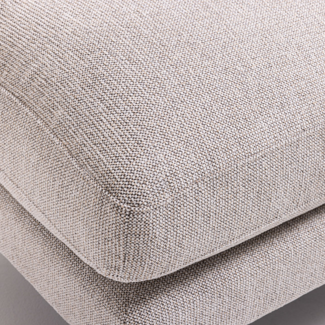 Villabon - Pouf en tissu pieds épingles noirs 