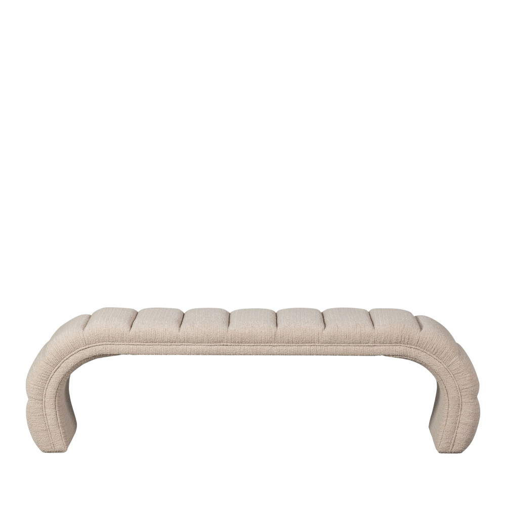 traffic - banc en tissu l160cm - couleur - beige