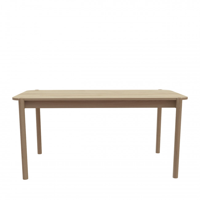 Rena - Table à manger aux bords arrondis en bois 6 places