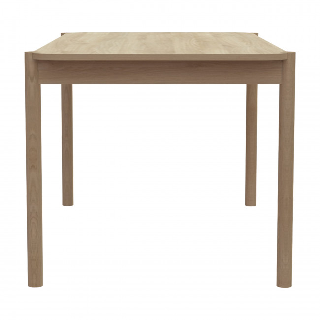 Rena - Table à manger aux bords arrondis en bois 6 places