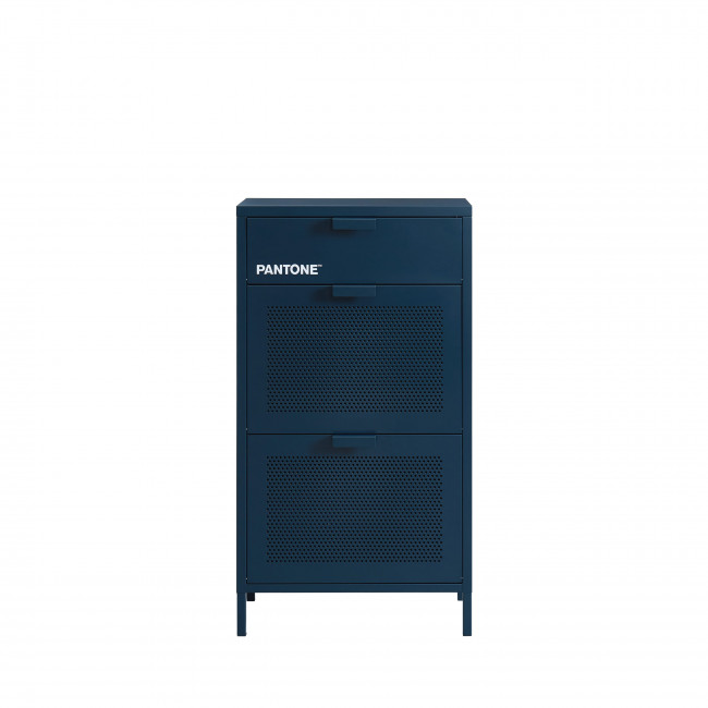 Nino - Meuble à chaussures 2 portes 1 tiroir en métal PANTONE L55cm