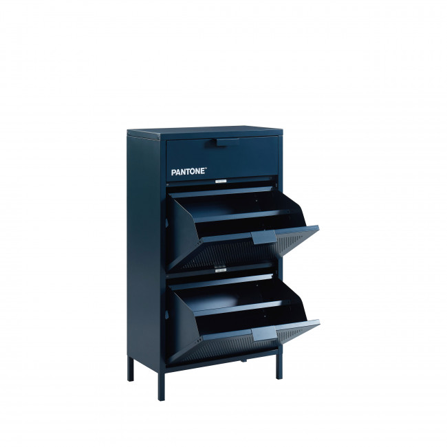 Nino - Meuble à chaussures 2 portes 1 tiroir en métal PANTONE L55cm