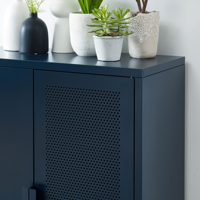 Nino - Buffet haut 2 portes en métal PANTONE H100cm