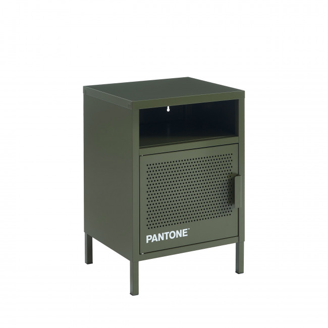 Nino - Table de chevet 1 porte en métal PANTONE