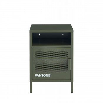 Nino - Table de chevet 1 porte en métal PANTONE
