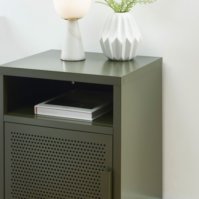 Nino - Table de chevet 1 porte en métal PANTONE