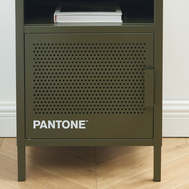 Nino - Table de chevet 1 porte en métal PANTONE