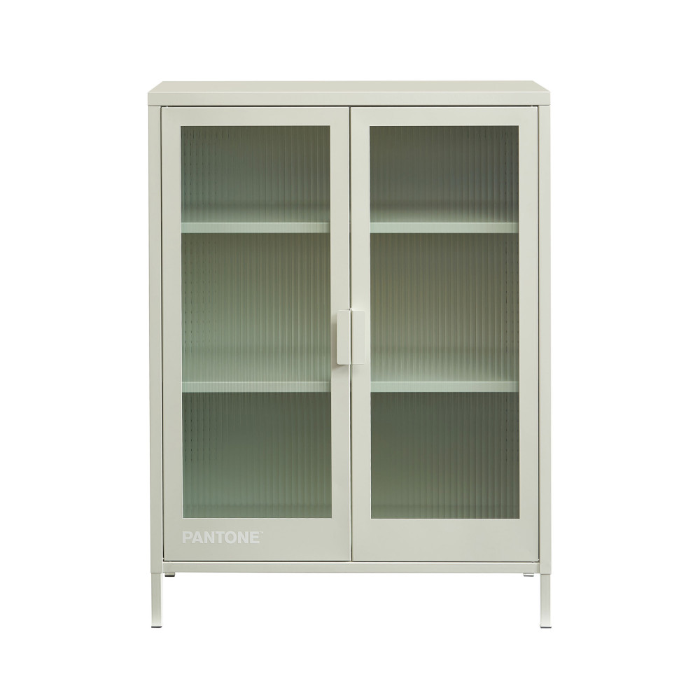 nino - buffet 2 portes en métal pantone l75cm - couleur - beige