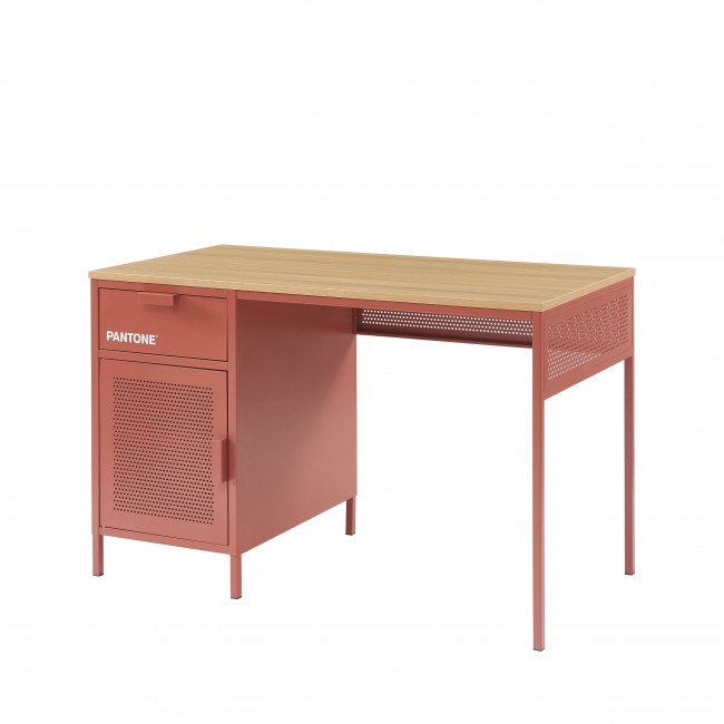 Nino - Bureau 1 porte 1 tiroir en métal PANTONE L120cm