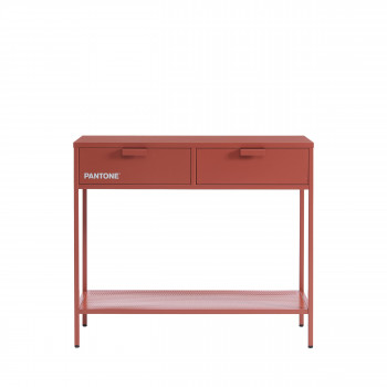 Nino - Console 2 tiroirs en métal PANTONE L100cm