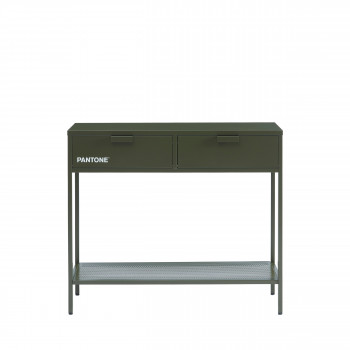 Nino - Console 2 tiroirs en métal PANTONE L100cm