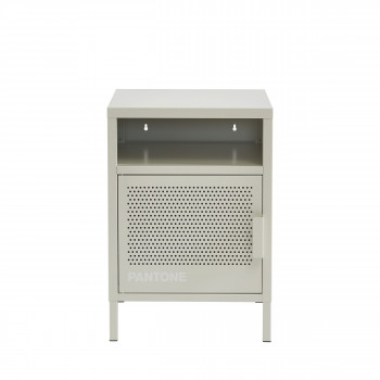 Nino - Table de chevet 1 porte en métal PANTONE