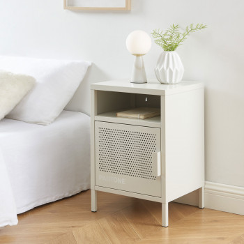 Nino - Table de chevet 1 porte en métal PANTONE