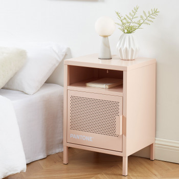Nino - Table de chevet 1 porte en métal PANTONE