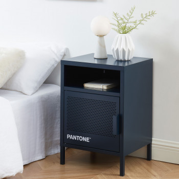 Nino - Table de chevet 1 porte en métal PANTONE