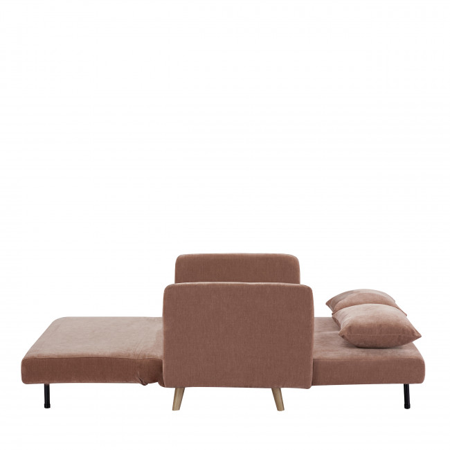 Belushi - Canapé convertible 2 personnes en chenille L120 cm