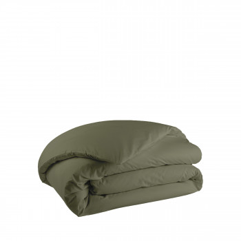 Como - Housse de couette vert kaki en percale de coton