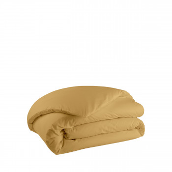 Como - Housse de couette jaune curry en percale de coton